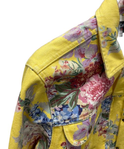 Noah（ノア）Noah (ノア) フラワープリントデニムジャケット イエロー サイズ:Mの古着・服飾アイテム