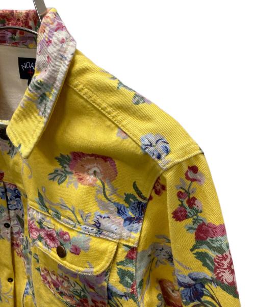 Noah（ノア）Noah (ノア) フラワープリントデニムジャケット イエロー サイズ:Mの古着・服飾アイテム