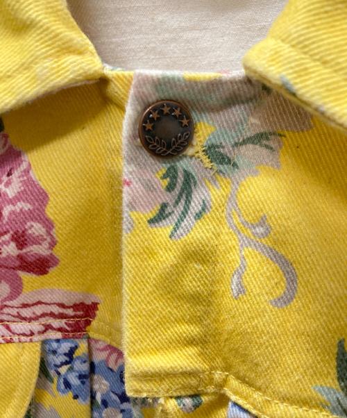 Noah（ノア）Noah (ノア) フラワープリントデニムジャケット イエロー サイズ:Mの古着・服飾アイテム