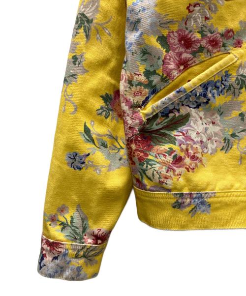 Noah（ノア）Noah (ノア) フラワープリントデニムジャケット イエロー サイズ:Mの古着・服飾アイテム