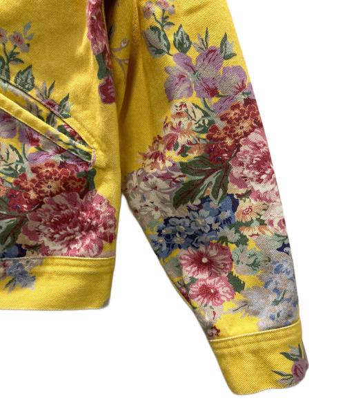 Noah（ノア）Noah (ノア) フラワープリントデニムジャケット イエロー サイズ:Mの古着・服飾アイテム