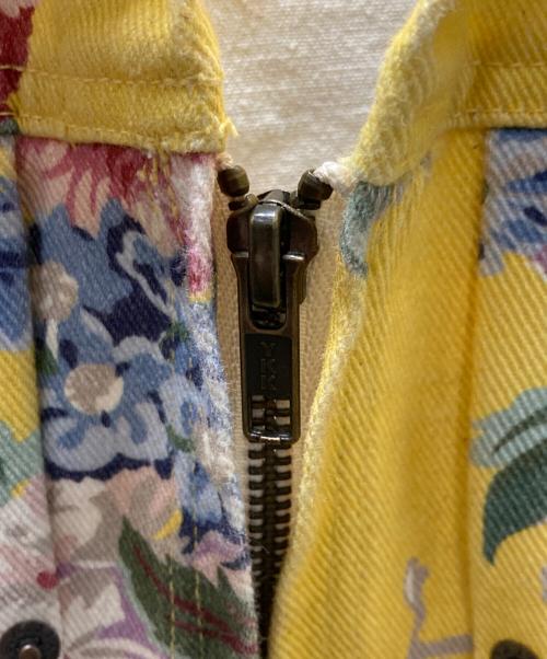 Noah（ノア）Noah (ノア) フラワープリントデニムジャケット イエロー サイズ:Mの古着・服飾アイテム