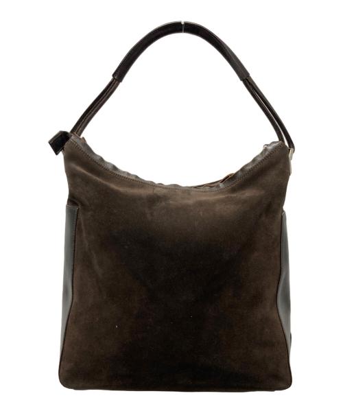 GUCCI（グッチ）GUCCI (グッチ) スウェードワンショルダーバッグ/ショルダーバッグ ブラウンの古着・服飾アイテム