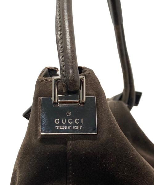 GUCCI（グッチ）GUCCI (グッチ) スウェードワンショルダーバッグ/ショルダーバッグ ブラウンの古着・服飾アイテム
