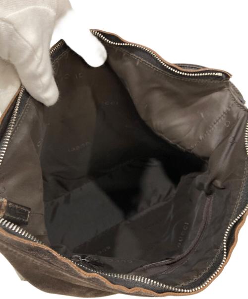 GUCCI（グッチ）GUCCI (グッチ) スウェードワンショルダーバッグ/ショルダーバッグ ブラウンの古着・服飾アイテム