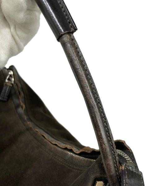 GUCCI（グッチ）GUCCI (グッチ) スウェードワンショルダーバッグ/ショルダーバッグ ブラウンの古着・服飾アイテム