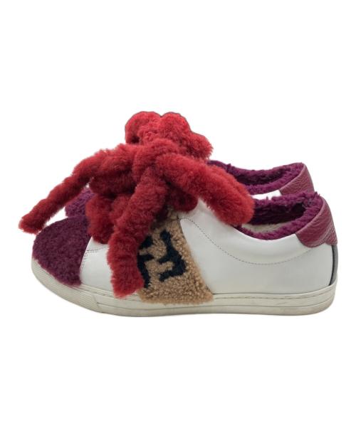 FENDI（フェンディ）FENDI (フェンディ) ボアスニーカー ホワイト サイズ:38の古着・服飾アイテム