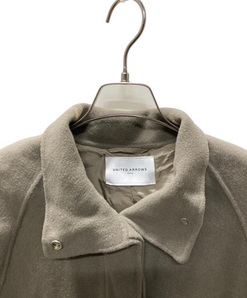 UNITED ARROWS（ユナイテッドアローズ）UNITED ARROWS (ユナイテッドアローズ) リバースタンドカラーコート ベージュ サイズ:36の古着・服飾アイテム