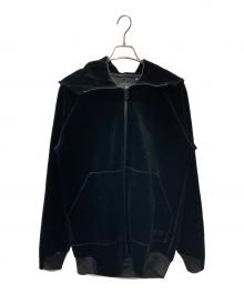 Y-3（ワイスリー）の古着「VELVET FULL ZIP HOODIE」｜ブラック
