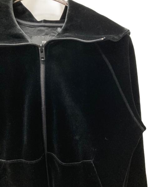 Y-3（ワイスリー）Y-3 (ワイスリー) VELVET FULL ZIP HOODIE ブラック サイズ:2xsの古着・服飾アイテム