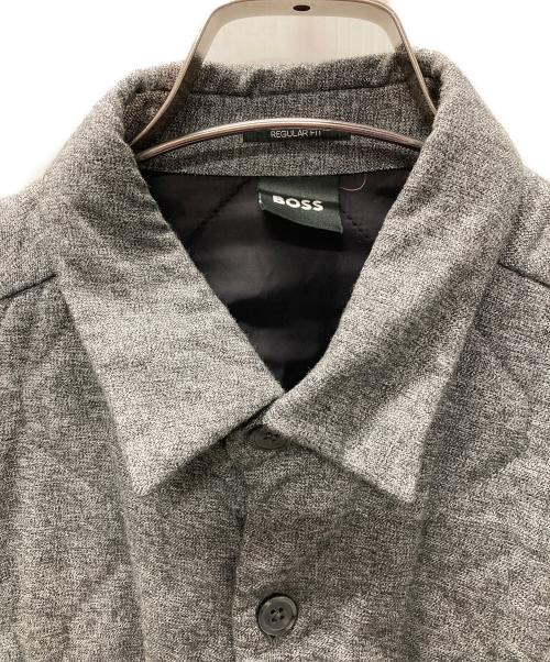 BOSS（ボス）BOSS (ボス) 中綿シャツジャケット グレー サイズ:Mの古着・服飾アイテム