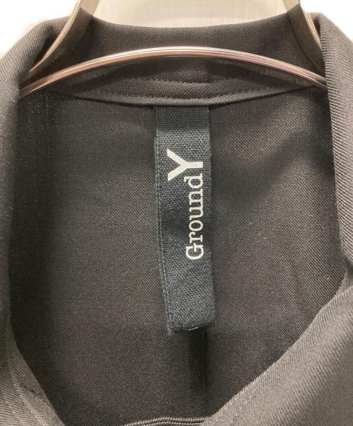 GROUND Y（グラウンドワイ）GROUND Y (グラウンドワイ) ウールギャバジンスタンドカラーコート ブラック サイズ:１の古着・服飾アイテム