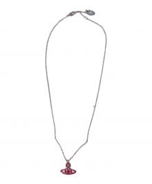 Vivienne Westwood（ヴィヴィアンウエストウッド）の古着「エナメルオーブネックレス」｜シルバー×ピンク