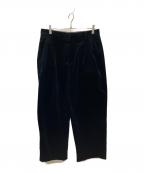EDIFICEエディフィス）の古着「E.PONTOGLIO VELVET バギー パンツ」｜ブラック