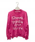 sacai×MADSAKIサカイ×マドサキ）の古着「Embroidery Knit Pullover」｜ピンク