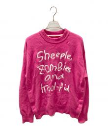 sacai×MADSAKI（サカイ×マドサキ）の古着「Embroidery Knit Pullover」｜ピンク