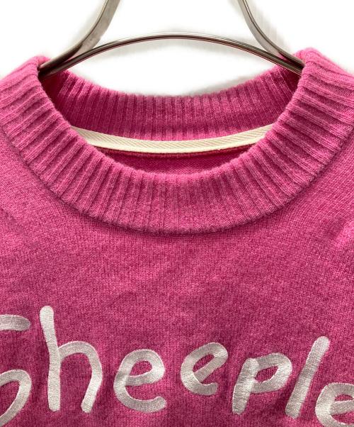 sacai（サカイ）sacai (サカイ) MADSAKI (マドサキ) Embroidery Knit Pullover ピンク サイズ:2の古着・服飾アイテム