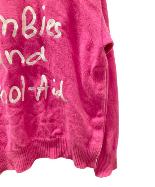 sacai（サカイ）sacai (サカイ) MADSAKI (マドサキ) Embroidery Knit Pullover ピンク サイズ:2の古着・服飾アイテム