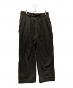 ULTERIORアルテリア）の古着「WASHED VINTAGE TWILL TUCKED PANTS」｜ブラウン