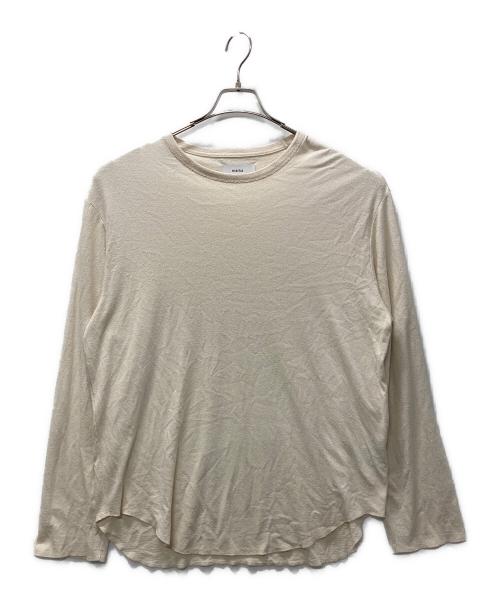 MARKA（マーカ）MARKA (マーカ) ROUND HEM CREW NECK/長袖シルクカットソー アイボリー サイズ:2の古着・服飾アイテム
