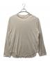MARKA（マーカ）の古着「ROUND HEM CREW NECK/長袖シルクカットソー」｜アイボリー