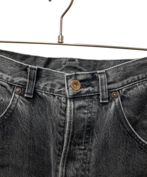 MARKA（マーカ）MARKA (マーカ) SELVEDGE DENIM WIDE LEG JEANS/ブラックデニムパンツ ブラック サイズ:2の古着・服飾アイテム