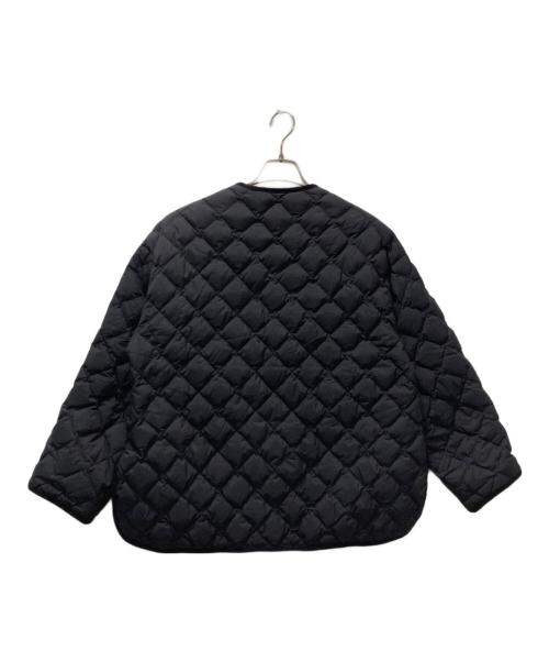 Gymphlex（ジムフレックス）Gymphlex (ジムフレックス) ダイヤキルトダウン Vネック カラーレスジャケット ブラック サイズ:14の古着・服飾アイテム