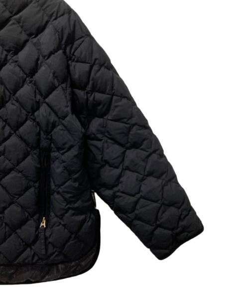 Gymphlex（ジムフレックス）Gymphlex (ジムフレックス) ダイヤキルトダウン Vネック カラーレスジャケット ブラック サイズ:14の古着・服飾アイテム