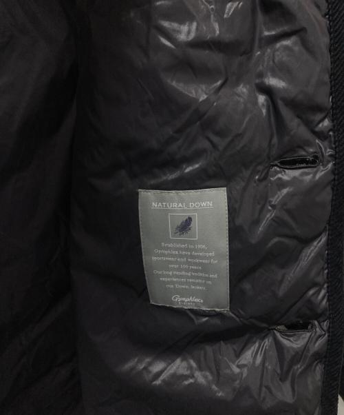 Gymphlex（ジムフレックス）Gymphlex (ジムフレックス) ダイヤキルトダウン Vネック カラーレスジャケット ブラック サイズ:14の古着・服飾アイテム