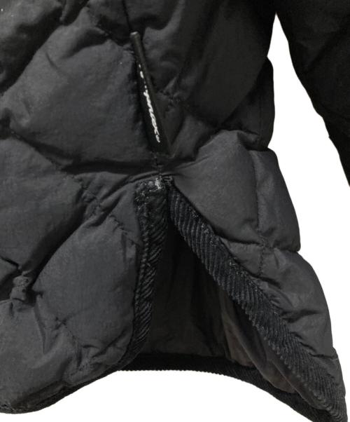 Gymphlex（ジムフレックス）Gymphlex (ジムフレックス) ダイヤキルトダウン Vネック カラーレスジャケット ブラック サイズ:14の古着・服飾アイテム