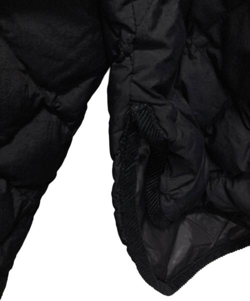 Gymphlex（ジムフレックス）Gymphlex (ジムフレックス) ダイヤキルトダウン Vネック カラーレスジャケット ブラック サイズ:14の古着・服飾アイテム