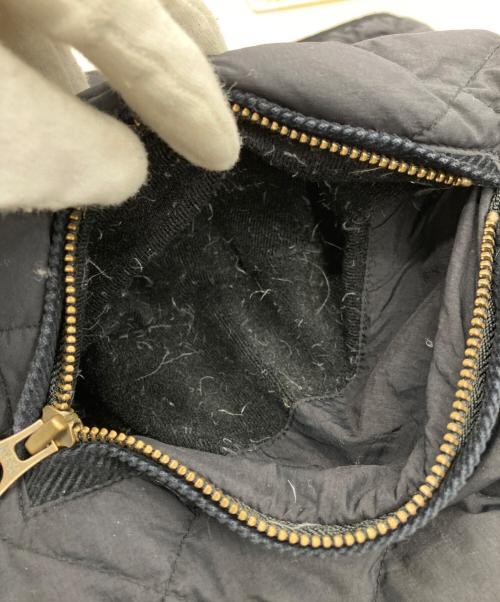 Gymphlex（ジムフレックス）Gymphlex (ジムフレックス) ダイヤキルトダウン Vネック カラーレスジャケット ブラック サイズ:14の古着・服飾アイテム