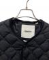 中古・古着 Gymphlex (ジムフレックス) ダイヤキルトダウン Vネック カラーレスジャケット ブラック サイズ:14：12000円