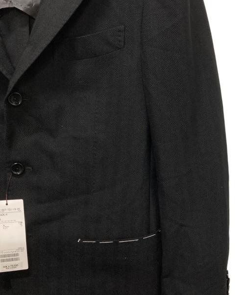 BEAMS F（ビームスエフ）BEAMS F (ビームスエフ) CANONICO ヘリンボーン ジャケット ブラック サイズ:48/8R 未使用品の古着・服飾アイテム