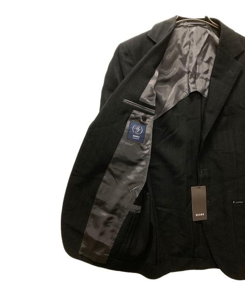 BEAMS F（ビームスエフ）BEAMS F (ビームスエフ) CANONICO ヘリンボーン ジャケット ブラック サイズ:48/8R 未使用品の古着・服飾アイテム