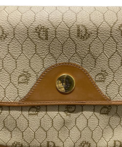 Christian Dior（クリスチャン ディオール）Christian Dior (クリスチャン ディオール) ハニカム柄ショルダーバッグ ブラウンの古着・服飾アイテム