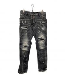 DSQUARED2（ディースクエアード）の古着「ダメージ加工デニムパンツ」｜グレー