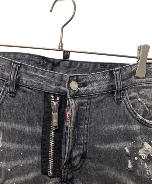 DSQUARED2（ディースクエアード）DSQUARED2 (ディースクエアード) ダメージ加工デニムパンツ グレー サイズ:Mの古着・服飾アイテム