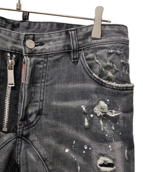 DSQUARED2（ディースクエアード）DSQUARED2 (ディースクエアード) ダメージ加工デニムパンツ グレー サイズ:Mの古着・服飾アイテム