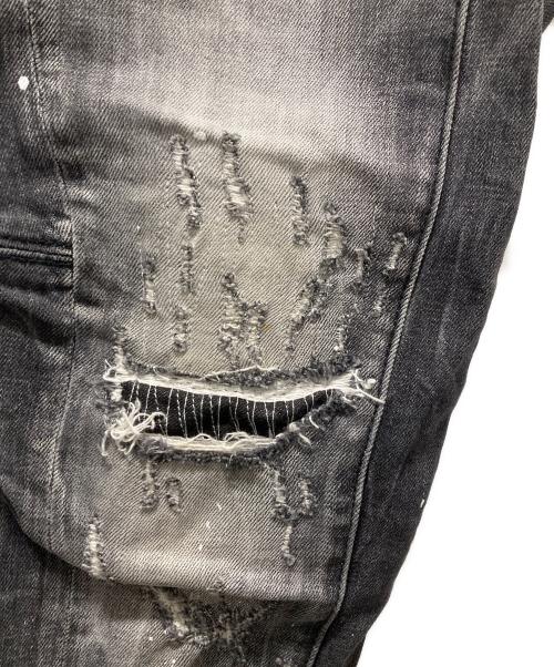 DSQUARED2（ディースクエアード）DSQUARED2 (ディースクエアード) ダメージ加工デニムパンツ グレー サイズ:Mの古着・服飾アイテム