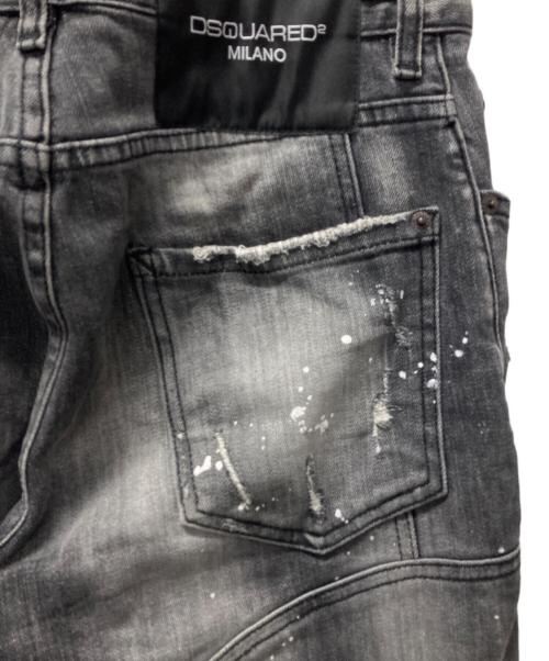 DSQUARED2（ディースクエアード）DSQUARED2 (ディースクエアード) ダメージ加工デニムパンツ グレー サイズ:Mの古着・服飾アイテム