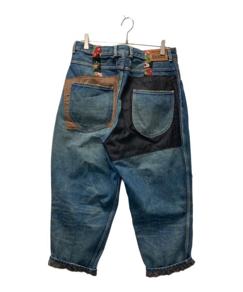 JUNYA WATANABE COMME des GARCONS（(ジュンヤワタナベ コムデギャルソン）JUNYA WATANABE COMME des GARCONS ((ジュンヤワタナベ コムデギャルソン) マルチパッチワークテーパードデニムパンツ インディゴ サイズ:Mの古着・服飾アイテム