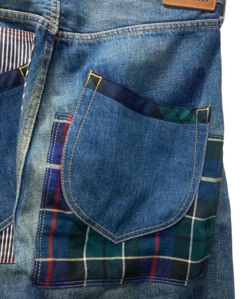 JUNYA WATANABE COMME des GARCONS（(ジュンヤワタナベ コムデギャルソン）JUNYA WATANABE COMME des GARCONS ((ジュンヤワタナベ コムデギャルソン) パッチワークデニムパンツ インディゴ サイズ:Sの古着・服飾アイテム