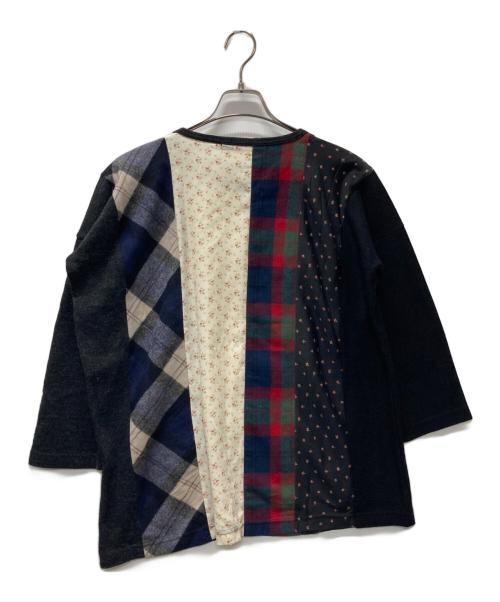 JUNYA WATANABE COMME des GARCONS（(ジュンヤワタナベ コムデギャルソン）JUNYA WATANABE COMME des GARCONS ((ジュンヤワタナベ コムデギャルソン) パッチワーク 長袖 クルーネック カットソー ブラック サイズ:Sの古着・服飾アイテム