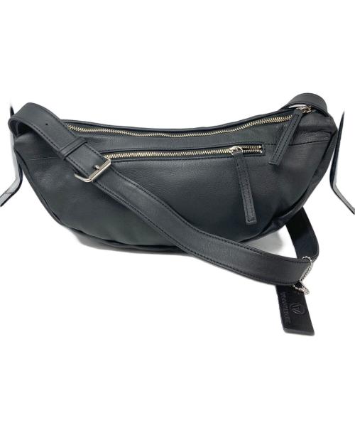 TIDE WAY（タイドウェイ）TIDE WAY (タイドウェイ) WOODY HOUSE レザーショルダーバッグ ブラックの古着・服飾アイテム