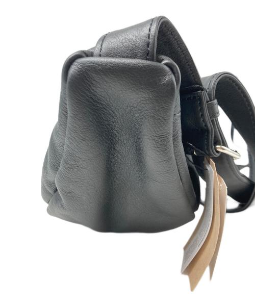 TIDE WAY（タイドウェイ）TIDE WAY (タイドウェイ) WOODY HOUSE レザーショルダーバッグ ブラックの古着・服飾アイテム