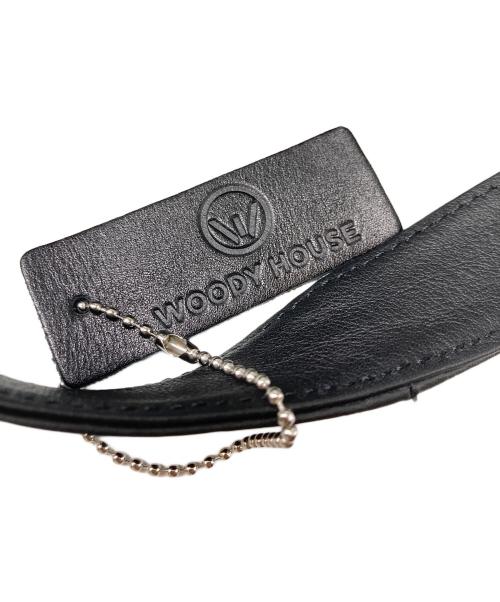 TIDE WAY（タイドウェイ）TIDE WAY (タイドウェイ) WOODY HOUSE レザーショルダーバッグ ブラックの古着・服飾アイテム