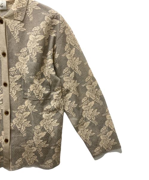 6(ROKU) BEAUTY&YOUTH（ロク ビューティーアンドユース）6(ROKU) BEAUTY&YOUTH (ロク ビューティーアンドユース) ジャカードニットシャツ ベージュ サイズ:FREEの古着・服飾アイテム