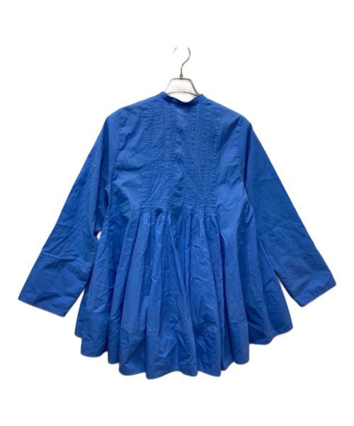 Curensology（カレンソロジー）Curensology (カレンソロジー) エアリーフレアブラウス ブルー サイズ:Mの古着・服飾アイテム