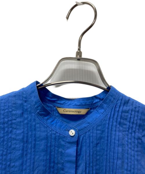 Curensology（カレンソロジー）Curensology (カレンソロジー) エアリーフレアブラウス ブルー サイズ:Mの古着・服飾アイテム